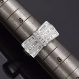 Vintage 14K White Gold 0.53 TCW Diamond Baguette Band Ring